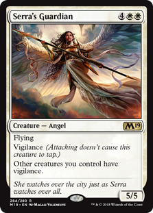 Serra's Guardian (Magic 2019 Core Set) Medium Play