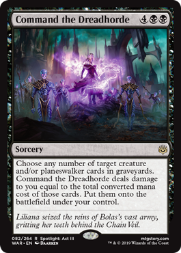 Command the Dreadhorde (War of the Spark) Medium Play