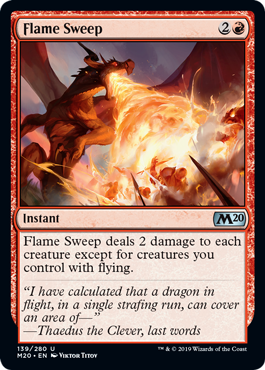 Flame Sweep (Magic 2020 Core Set) Light Play