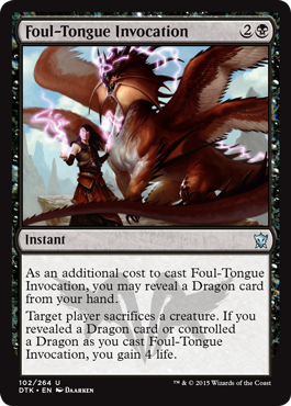 Foul-Tongue Invocation (Dragons of Tarkir) Near Mint