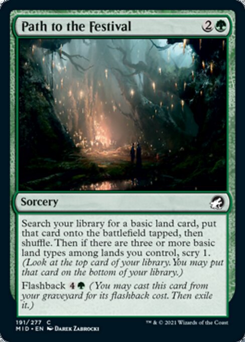 Path to the Festival (Innistrad: Midnight Hunt) Near Mint Foil