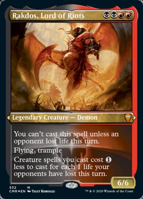 Rakdos, Lord of Riots (Foil Etched) (Commander Legends) Near Mint Foil