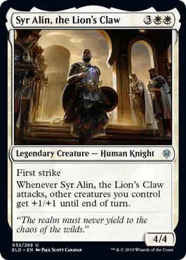 Syr Alin, the Lion's Claw (Throne of Eldraine) Medium Play