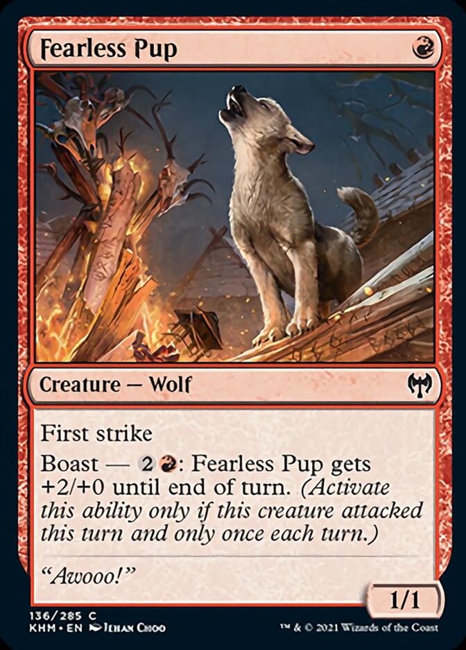 Fearless Pup (Kaldheim) Near Mint Foil