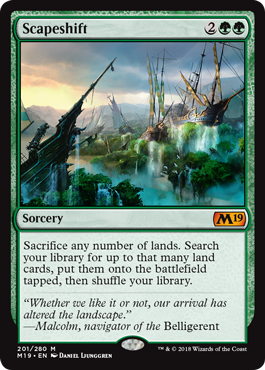 Scapeshift (Magic 2019 Core Set) Medium Play