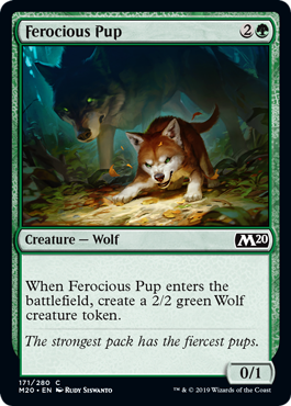 Ferocious Pup (Magic 2020 Core Set) Light Play