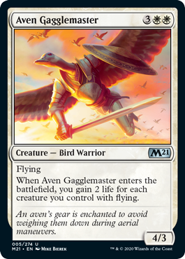 Aven Gagglemaster (Magic 2021 Core Set) Medium Play Foil