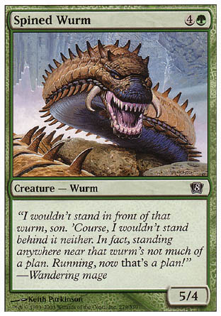 Spined Wurm (8th Edition) Medium Play