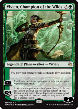 Vivien, Champion of the Wilds (War of the Spark) Light Play