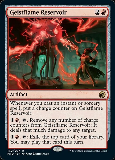 Geistflame Reservoir (Innistrad: Midnight Hunt) Light Play Foil