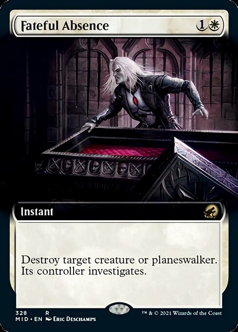 Fateful Absence (Extended Art) (Innistrad: Midnight Hunt) Near Mint Foil