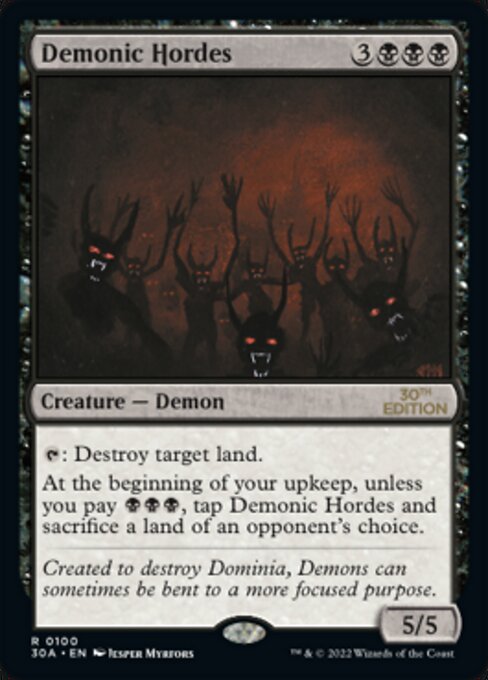 Demonic Hordes (30th Anniversary Edition) Near Mint
