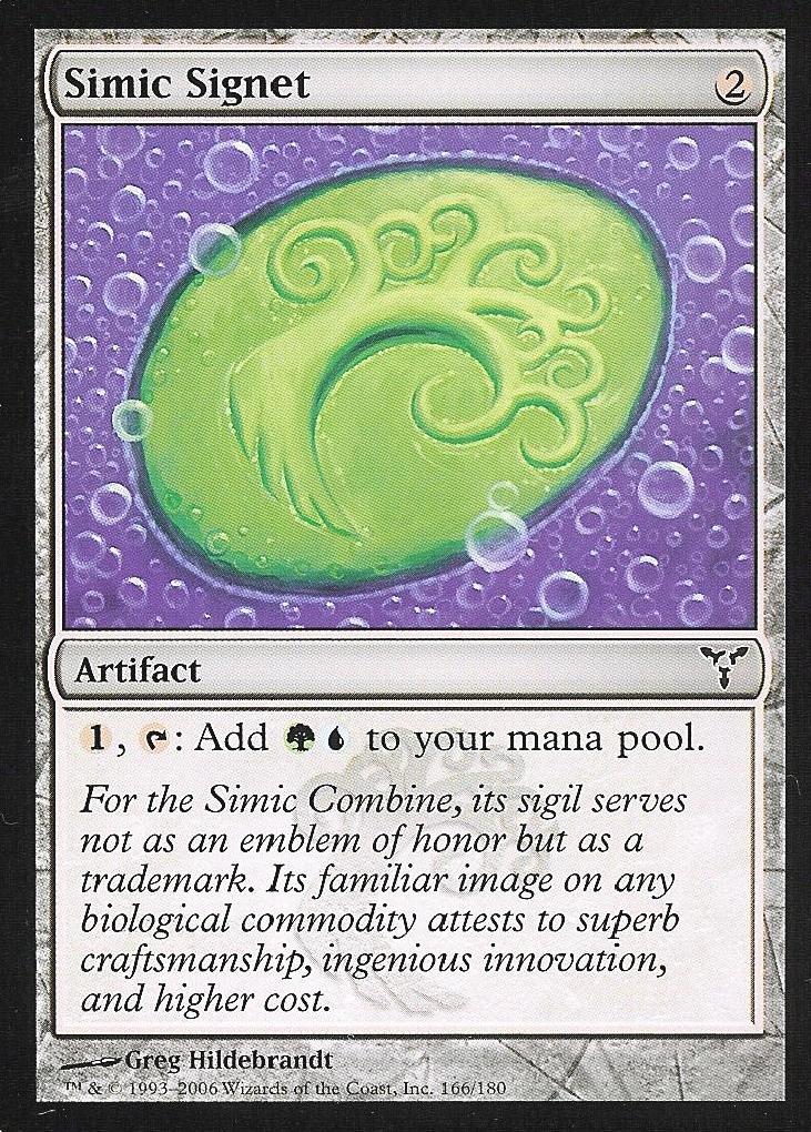 Simic Signet (Dissension) Light Play Foil