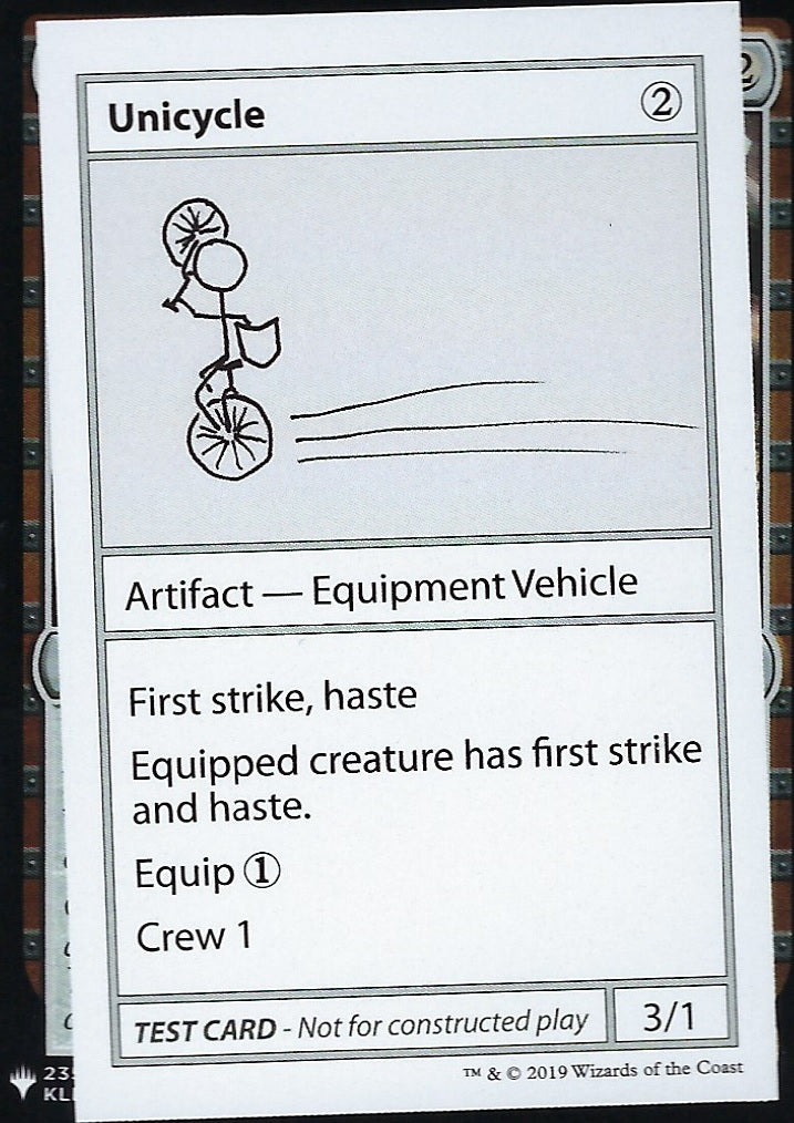 Unicycle (Mystery Booster Test Print) Near Mint