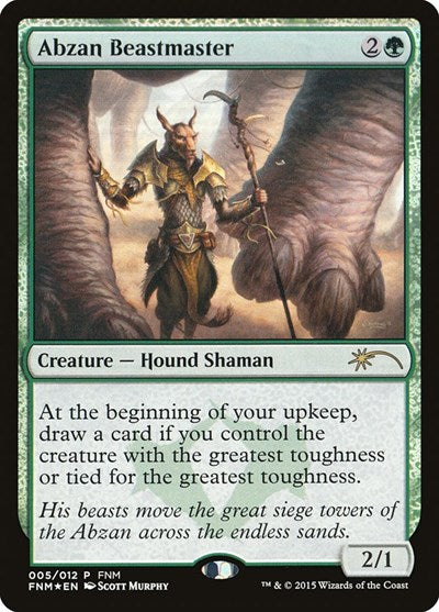 Abzan Beastmaster (Promos: FNM) Light Play Foil