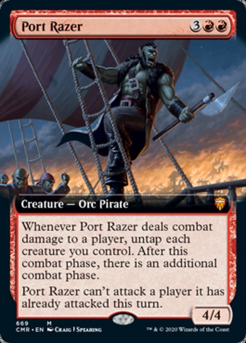 Port Razer (Extended Art) (Commander Legends) Medium Play Foil