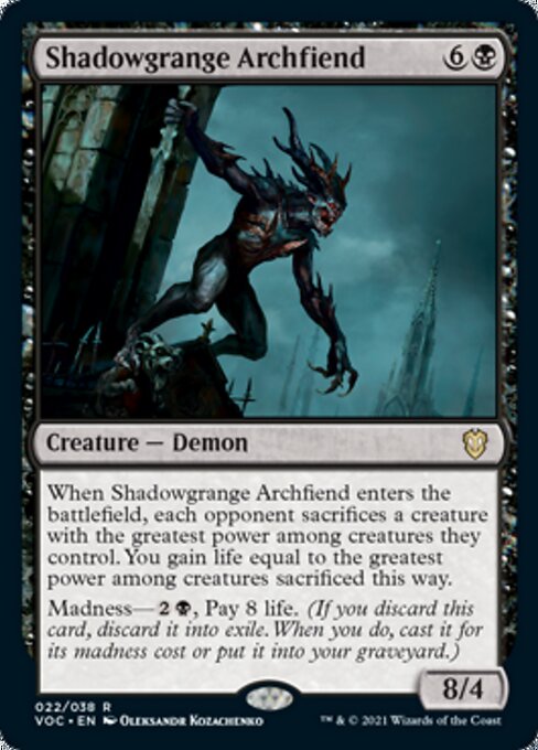 Shadowgrange Archfiend (Commander 2021 Crimson Vow) Near Mint
