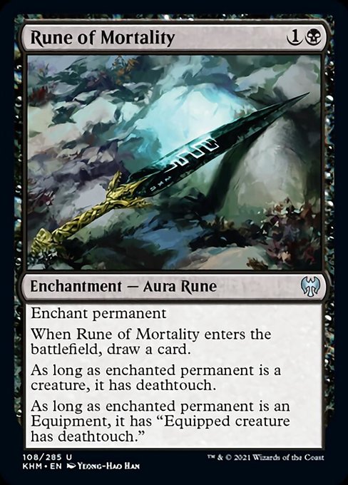 Rune of Mortality (Kaldheim) Medium Play Foil