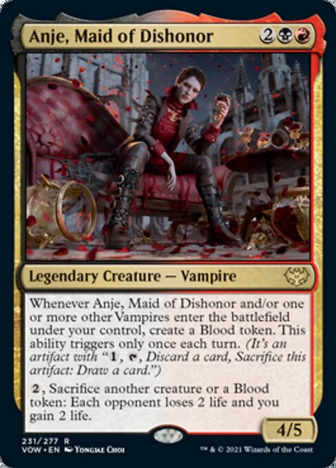 Anje, Maid of Dishonor (Innistrad: Crimson Vow) Near Mint Foil