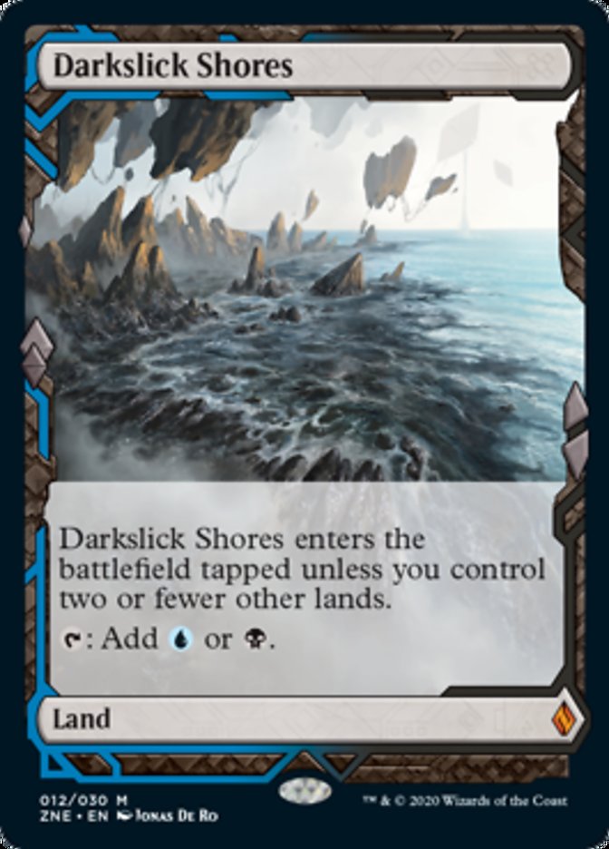 Darkslick Shores (Zendikar Rising Expeditions) Light Play Foil