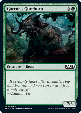 Garruk's Gorehorn (Magic 2021 Core Set) Medium Play