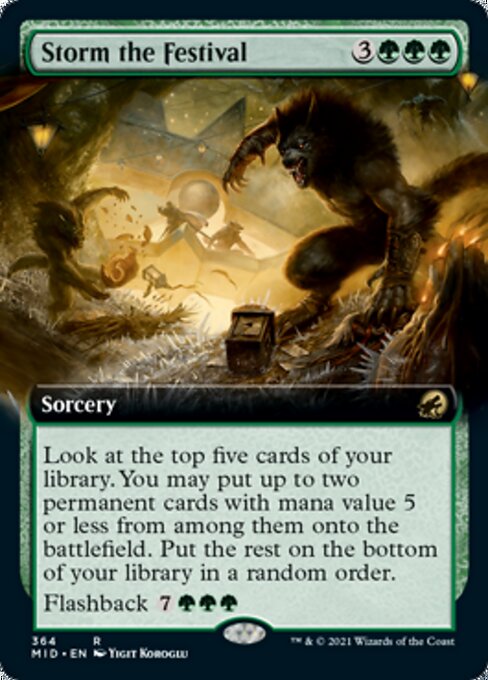 Storm the Festival (Extended Art) (Innistrad: Midnight Hunt) Near Mint Foil