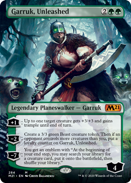 Garruk, Unleashed (284) (Borderless) (Magic 2021 Core Set) Near Mint