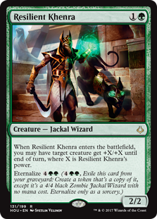 Resilient Khenra (Hour of Devastation) Light Play Foil