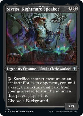 Sivriss, Nightmare Speaker (Etched Foil) (Commander Legends: Battle for Baldur's Gate) Near Mint Foil