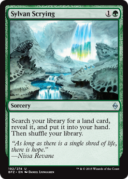 Sylvan Scrying (Battle for Zendikar) Light Play