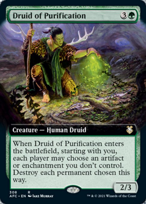 Druid of Purification (Extended Art) (Commander 2021 Forgotten Realms) Near Mint