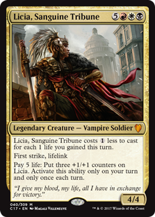 Licia, Sanguine Tribune (Commander 2017) Medium Play Foil