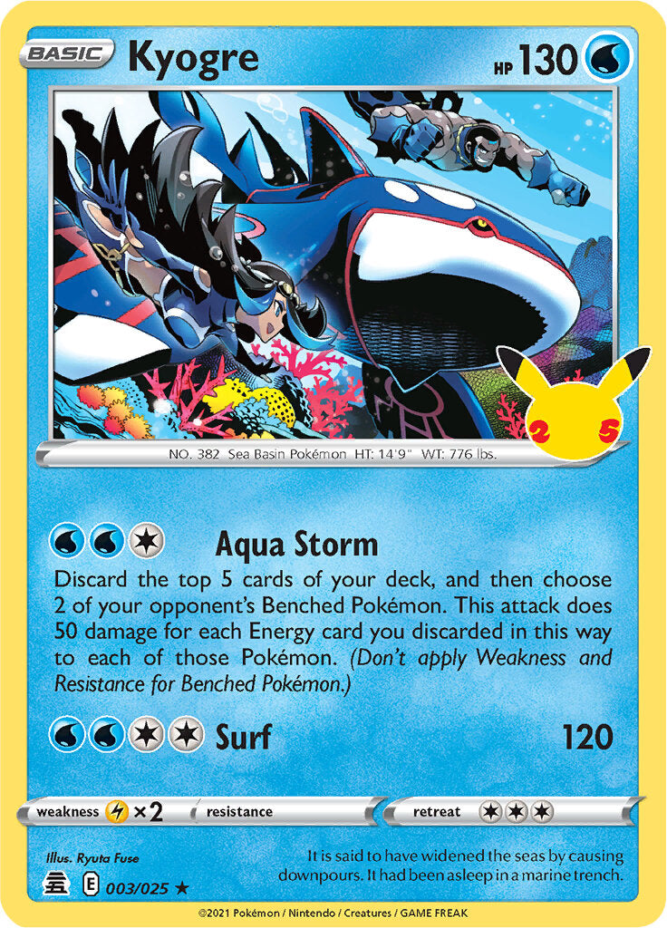 Kyogre (003/025) [SWSH: Celebrations]