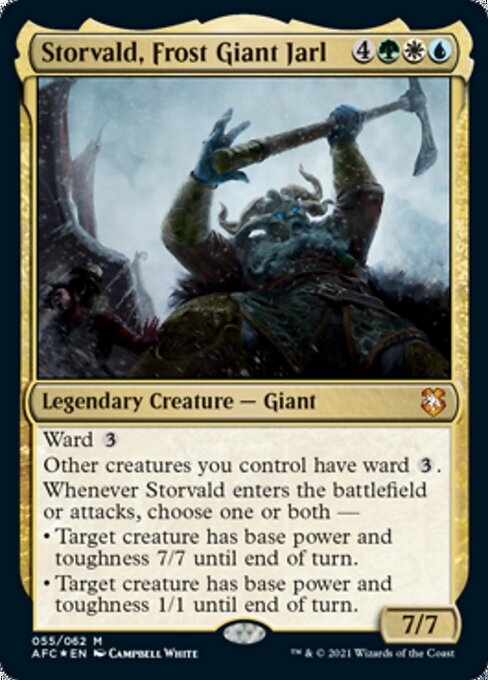 Storvald, Frost Giant Jarl (Commander 2021 Forgotten Realms) Near Mint Foil