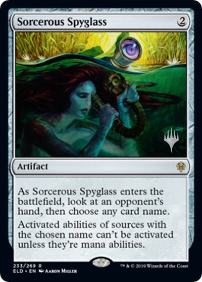 Sorcerous Spyglass (Promo Pack: Throne of Eldraine) Light Play