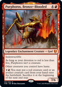 Purphoros, Bronze-Blooded (Theros Beyond Death) Near Mint Foil