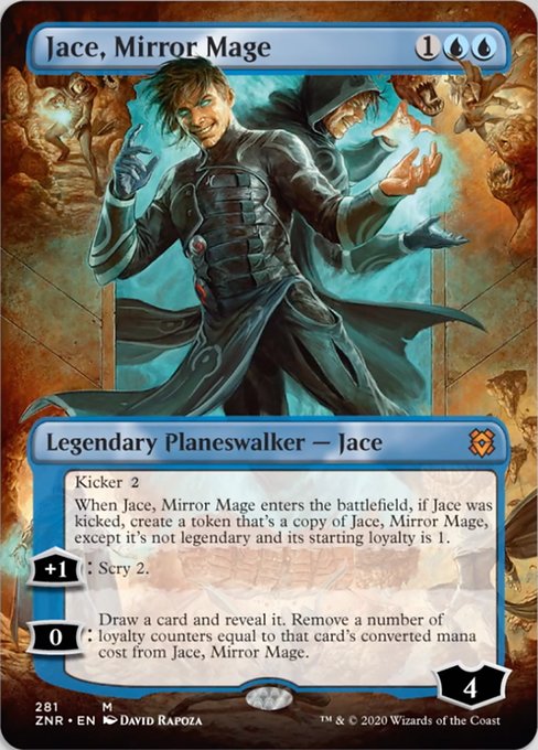 Jace, Mirror Mage (Borderless) (Zendikar Rising) Near Mint