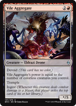 Vile Aggregate (Battle for Zendikar) Medium Play