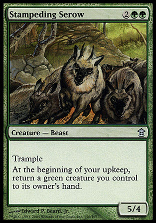 Stampeding Serow (Saviors of Kamigawa) Medium Play Foil