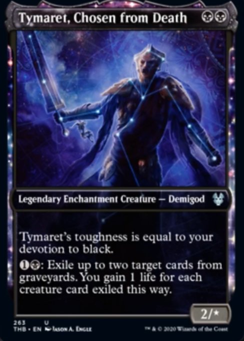 Showcase Tymaret, Chosen from Death (Theros Beyond Death) Light Play Foil