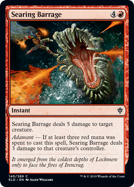 Searing Barrage (Throne of Eldraine) Near Mint Foil