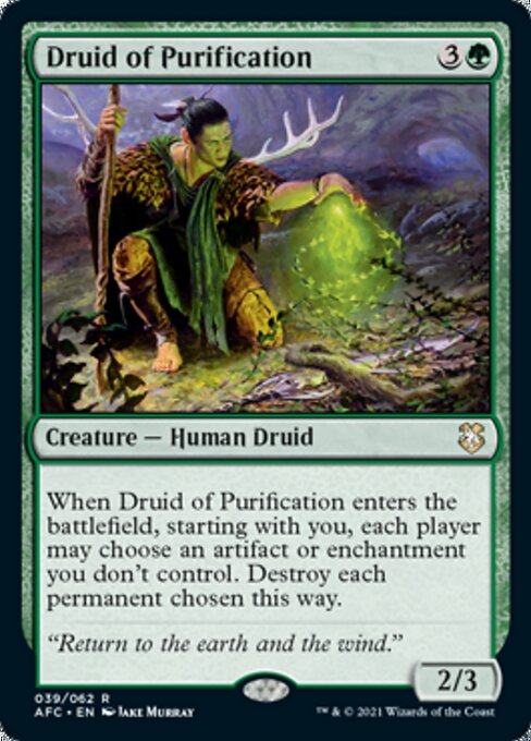 Druid of Purification (Commander 2021 Forgotten Realms) Near Mint