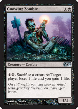 Gnawing Zombie (Magic 2014 Core Set) Medium Play