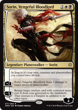 Sorin, Vengeful Bloodlord (War of the Spark) Near Mint