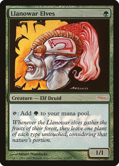 Llanowar Elves (Promos: WPN and Gateway) Heavy Play Foil