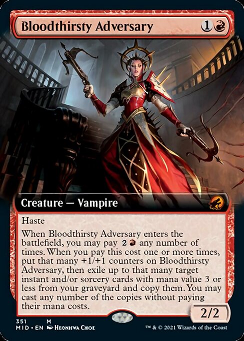Bloodthirsty Adversary (Extended Art) (Innistrad: Midnight Hunt) Near Mint Foil