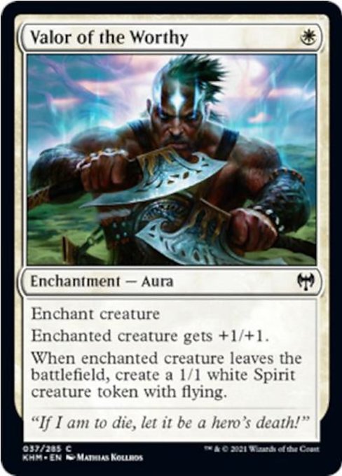Valor of the Worthy (Kaldheim) Medium Play