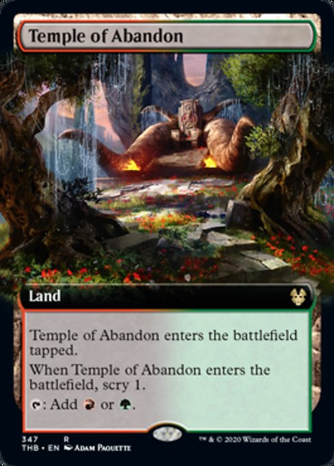 Temple of Abandon (Extended Art) (Theros Beyond Death) Light Play