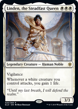 Linden, the Steadfast Queen (Throne of Eldraine) Medium Play