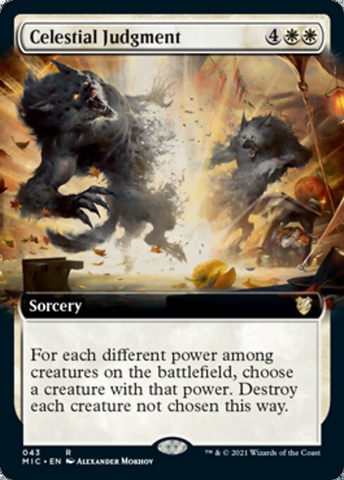 Celestial Judgment (Extended Art) (Commander 2021 Midnight Hunt) Light Play